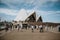 SYDNEY, AUSTRALIA - FEBRUARY 26, 2017: The Sydney Opera House building, with lot visitors and tourists around it on February 26th,
