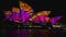 Sydney, Australia - June 10, 2016: Opera House, part of UNESCO World Heritage Site is illuminated during Vivid Festival