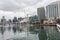 SYDNEY, AUSTRALIA - NOVEMBER 10, 2014: Darling Harbour Cityscape and Yacht. Sydney, Australia.