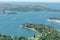 SYDNEY, AUSTRALIA - NOVEMBER 17, 2014: Harbour and River of Sydney from Westfield Tower. Royal Botanic Garden