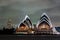 SYDNEY, AUSTRALIA - NOVEMBER 18, 2014: Sydney Opera House. Long Exposure. Flowing Sky. Australia