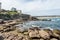 SYDNEY, AUSTRALIA - NOVEMBER 25, 2016: Rocks and Coast Walk in Sydney Bondi Beach