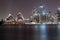 SYDNEY, AUSTRALIA - NOVEMBER 26, 2014: Sydney Opera House. Long Exposure. Flowing Sky. Australia