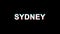 SYDNEY Glitch Effect Text Digital TV Distortion 4K Loop Animation