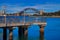 Sydney Harbour Branagaroo Darling Harbour and Sydney CBD viewed from Balmain wharf