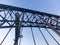 Sydney Harbour Bridge structure from the walkway in Sydney, Australia