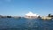 Sydney harbour ferries sailing past the Opera House, Australia