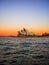 Sydney opera house with colorful sky