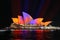 Sydney Opera House in Orange and Purple colours for Vivid