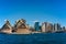 Sydney Opera House tourist landmark with Sydney CBD cityscape