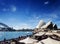 Sydney opera house and waterside cafe restaurant promenade in au