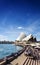 Sydney opera house and waterside cafe restaurant promenade in au