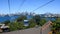 Sydney skyline from a cable car in Taronga Zoo Sydney New South