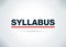 Syllabus Abstract Flat Background Design Illustration