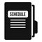 Syllabus folder schedule icon, simple style