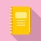 Syllabus daily notebook icon, flat style
