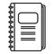 Syllabus daily notebook icon, outline style