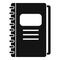 Syllabus daily notebook icon, simple style