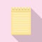 Syllabus notepad icon, flat style