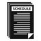 Syllabus paper schedule icon, simple style