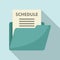 Syllabus schedule icon, flat style