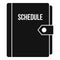 Syllabus schedule notebook icon, simple style