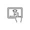 Syllabus tablet graduation icon. Outline Syllabus tablet graduation vector icon for web design isolated on white