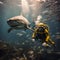 Symbiotic Encounter: Generative AI Unites Shark and Diver