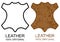 Symbol 100% Leather Product sign icon grunge