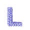 Symbol 3d made from soccer balls. letter l