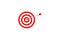 Symbol of achievement of the target. bullseye icon.