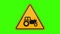 Symbol Agricultural Vehicles Yellow Sign Green Screen