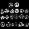 Symbol anarchy peace logo pack isolated vector