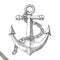 Symbol of anchor hand drawing vintage style