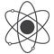 The symbol and atomic nuclei outline drawing