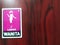 A symbol on the bathroom for women only is affixed to the entrance to the bathroom in Cilacap Indonesia 8 September 20