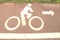 Symbol bicycle path out city