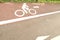 Symbol bicycle path out city