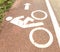 Symbol bicycle path out city