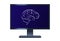 Symbol of the brain on the computer lcd monitor