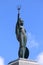 Symbol of Britannia, statue on top of Liberation Memorial, Stanley, Falkland War Memorial, Port Stanley, Falkland Islands