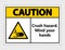 symbol Caution crush hazard.Mind your hands Sign on transparent background