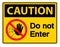 symbol Caution Do Not Enter Symbol Sign on white background,Vector illustration