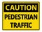 symbol Caution Pedestrian Traffic Sign on white background
