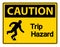 symbol Caution Trip Hazard Symbol Sign on white background,Vector illustration