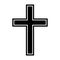 Symbol of a church cross. Christianity religion symbol