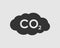 Symbol cloud CO2 graphic icon