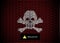 Symbol danger cyber skull and bones.