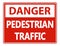 symbol Danger Pedestrian Traffic Sign on white background