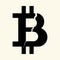 The symbol of the digital crypto currency bitcoin with a crack from the right upper part.